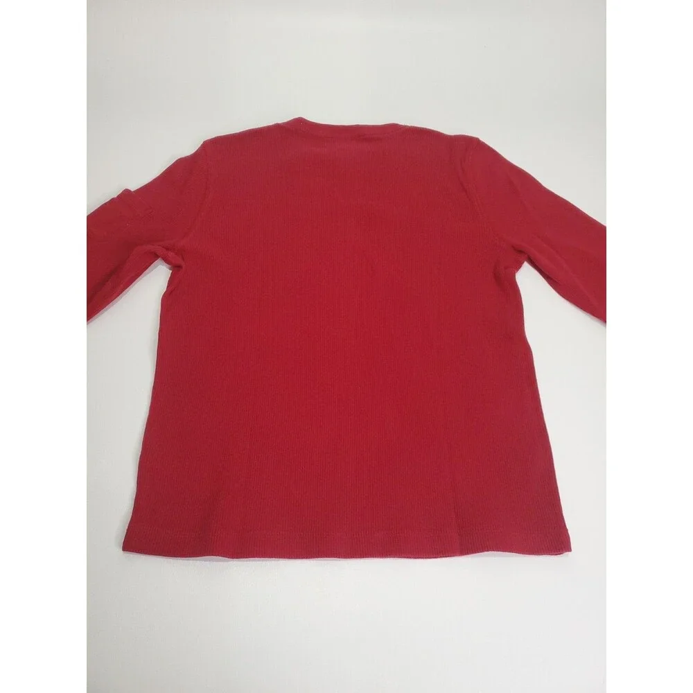 Lauren Ralph Lauren Women's‎ Long Sleeve 100% Cotton Sweater, Small, Red